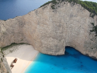 Плажът Shipwreck, Navagio, Закинтос
