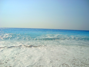 Лефкада, Гърция, морето на плаж Порто Кацики Бийч,